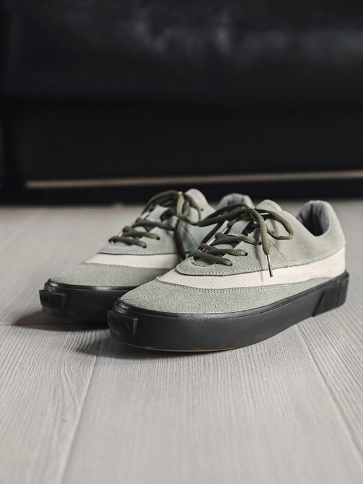 Suede Color-blocked Sneakers