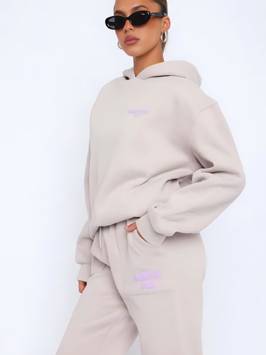 Liber Autumn Women's 3D Three-dimensional pattern Letter 2-piece Sets