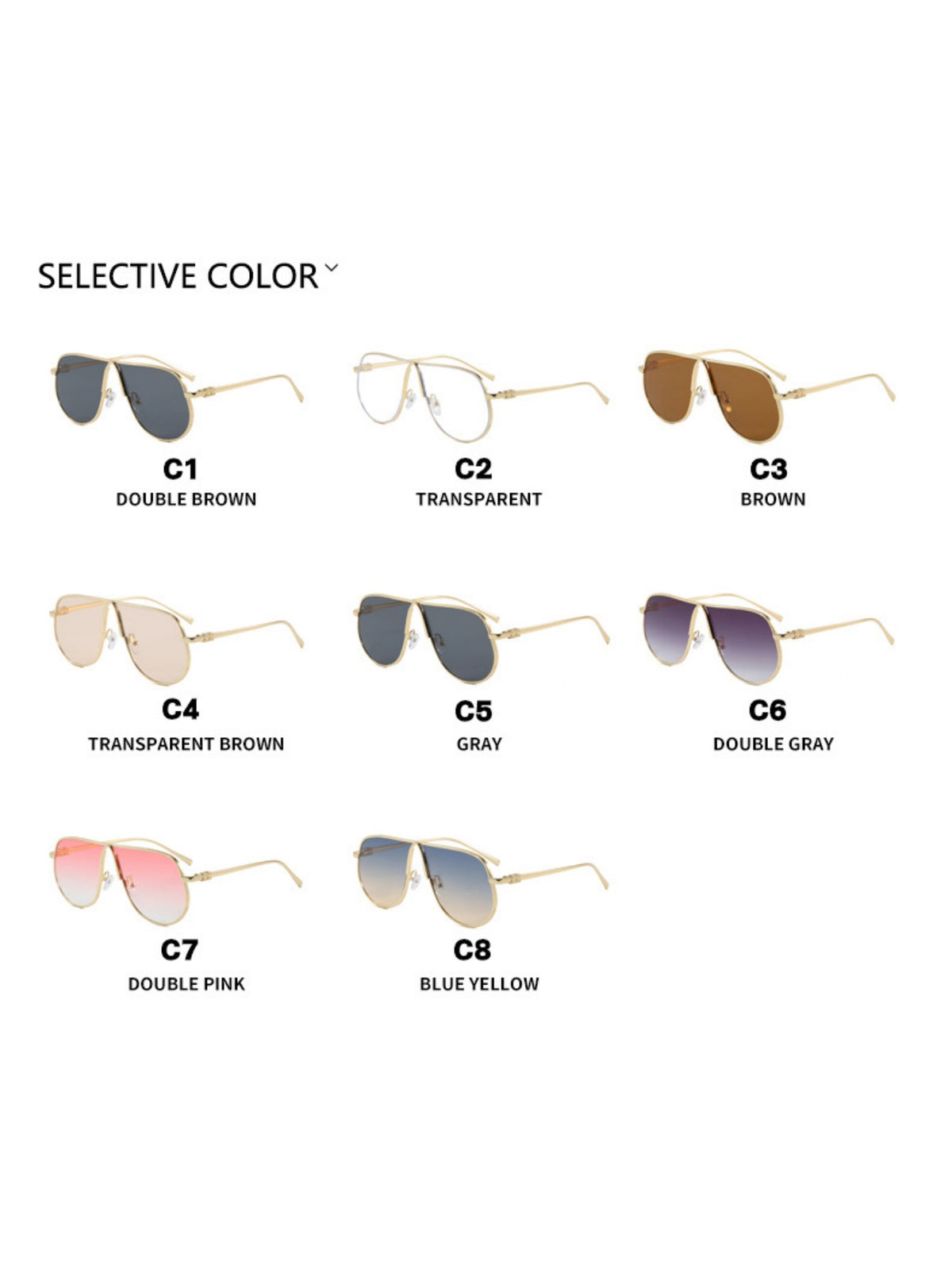 Full-rimmed Aviator Sunglasses