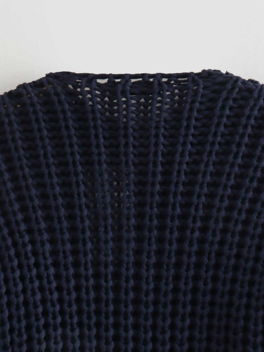 Metal Buttons Cropped knitted cardigan