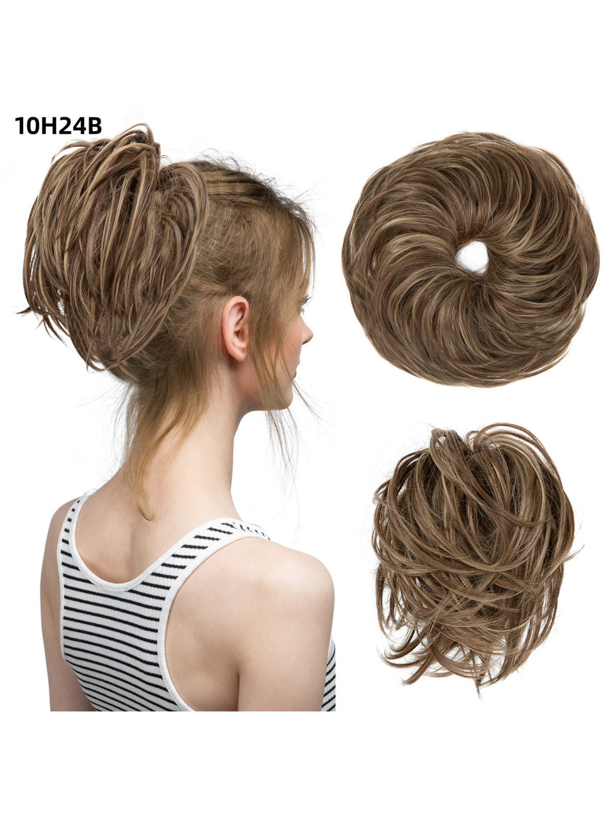 Fluffy Long Beard Curly Hair Updo Wig