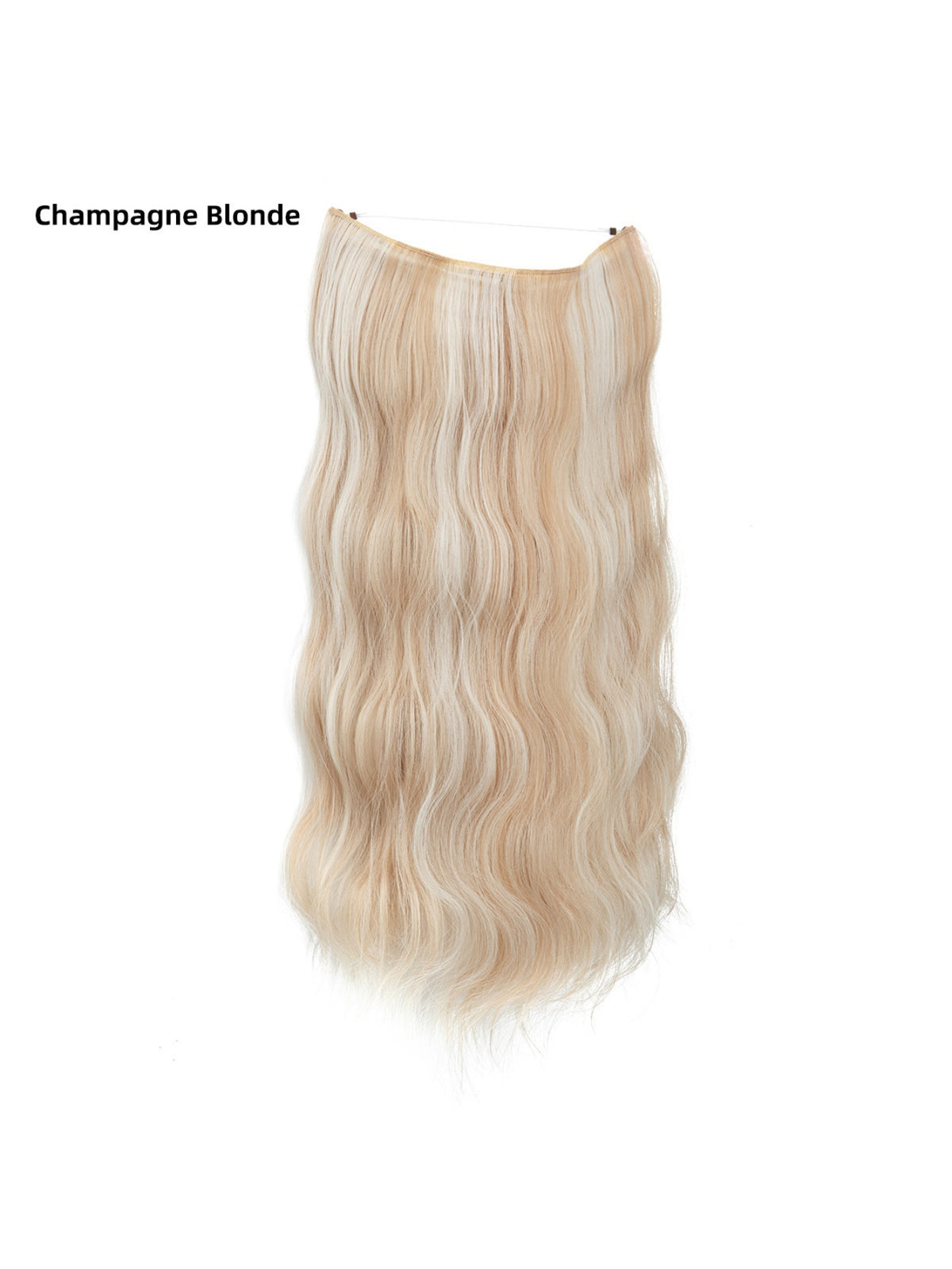 One-piece Hairpiece, Long Wavy Curls, Seamless Synthetic Fiber Wig