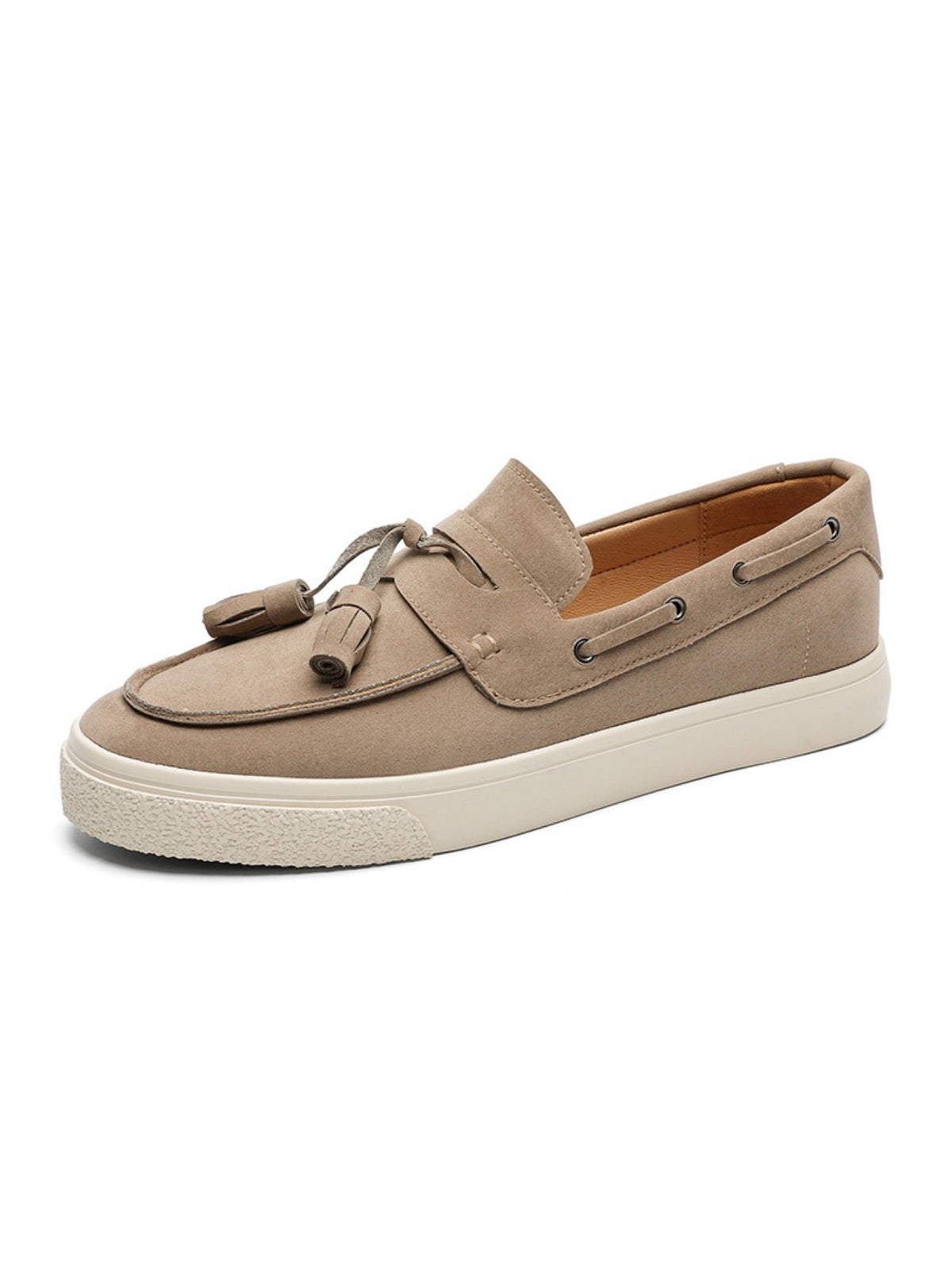 Color-blocked Tassel Slip-on Loafers
