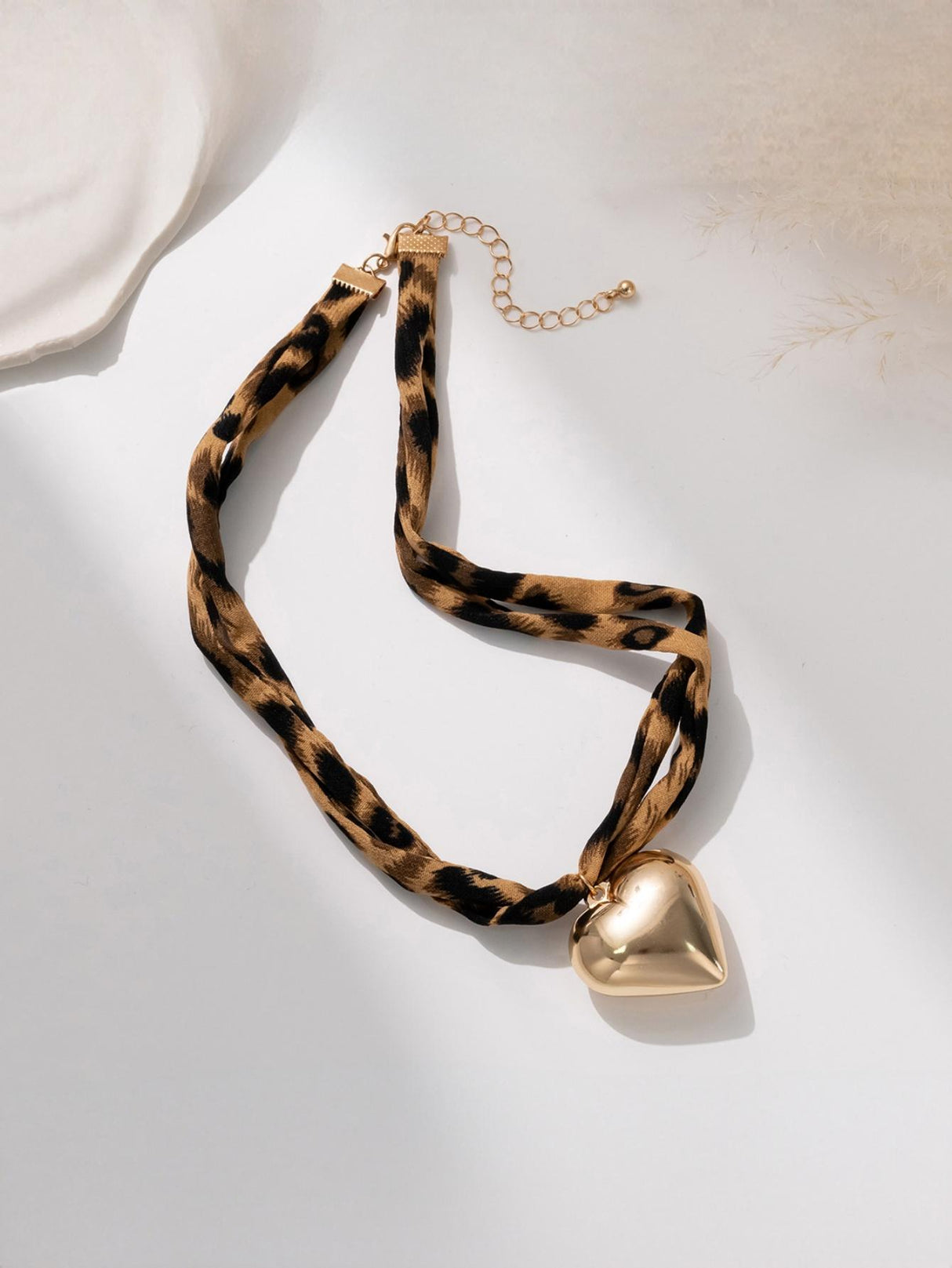 Leopard Print Seashell Starfish Necklace