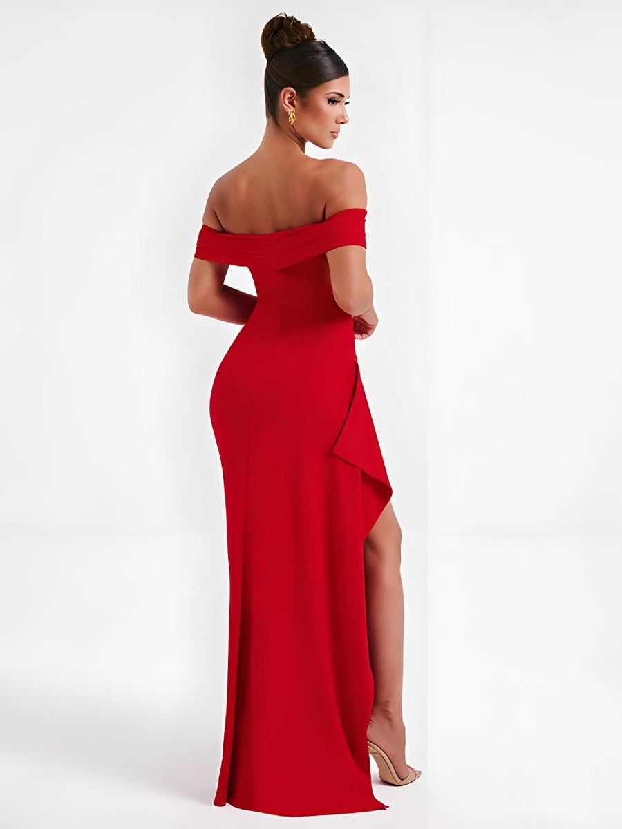 Liber Summer Women's Backless Solid Color Maxi Dresses