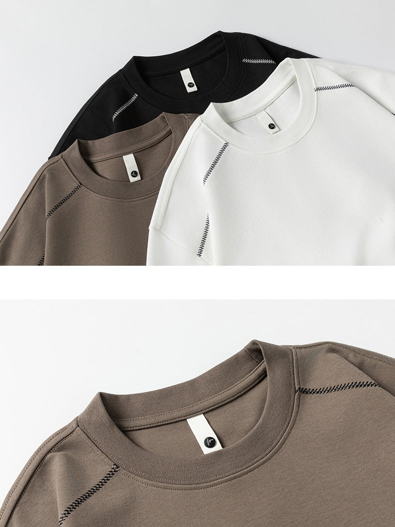 Crew Neck Loose-fit Sweatshirts&Hoodies