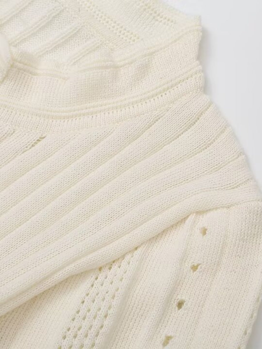 Short Sleeve Buttons Slit Knitting High Waist Workplace Maxi Dresses