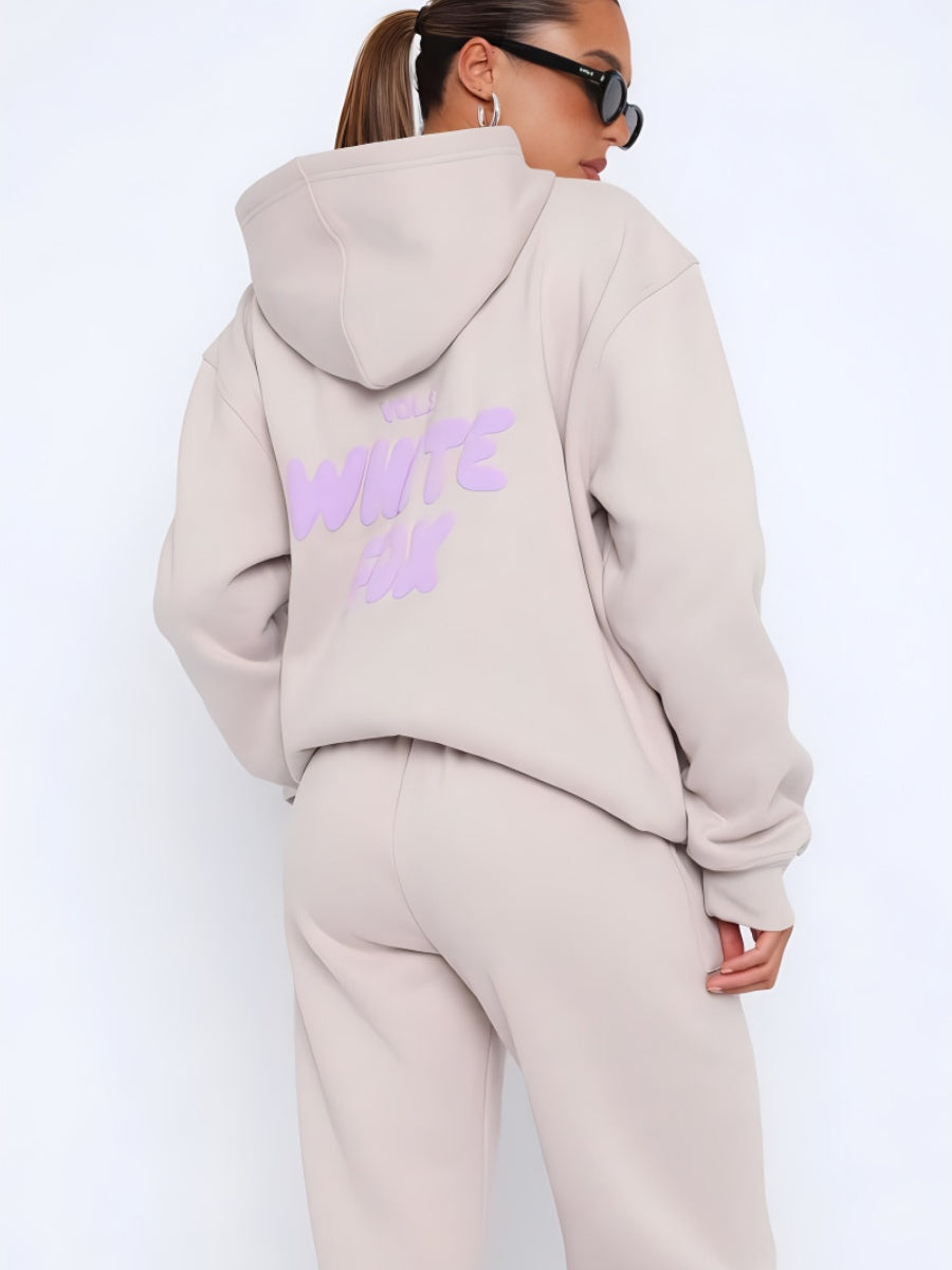 Liber Autumn Women's 3D Three-dimensional pattern Letter 2-piece Sets