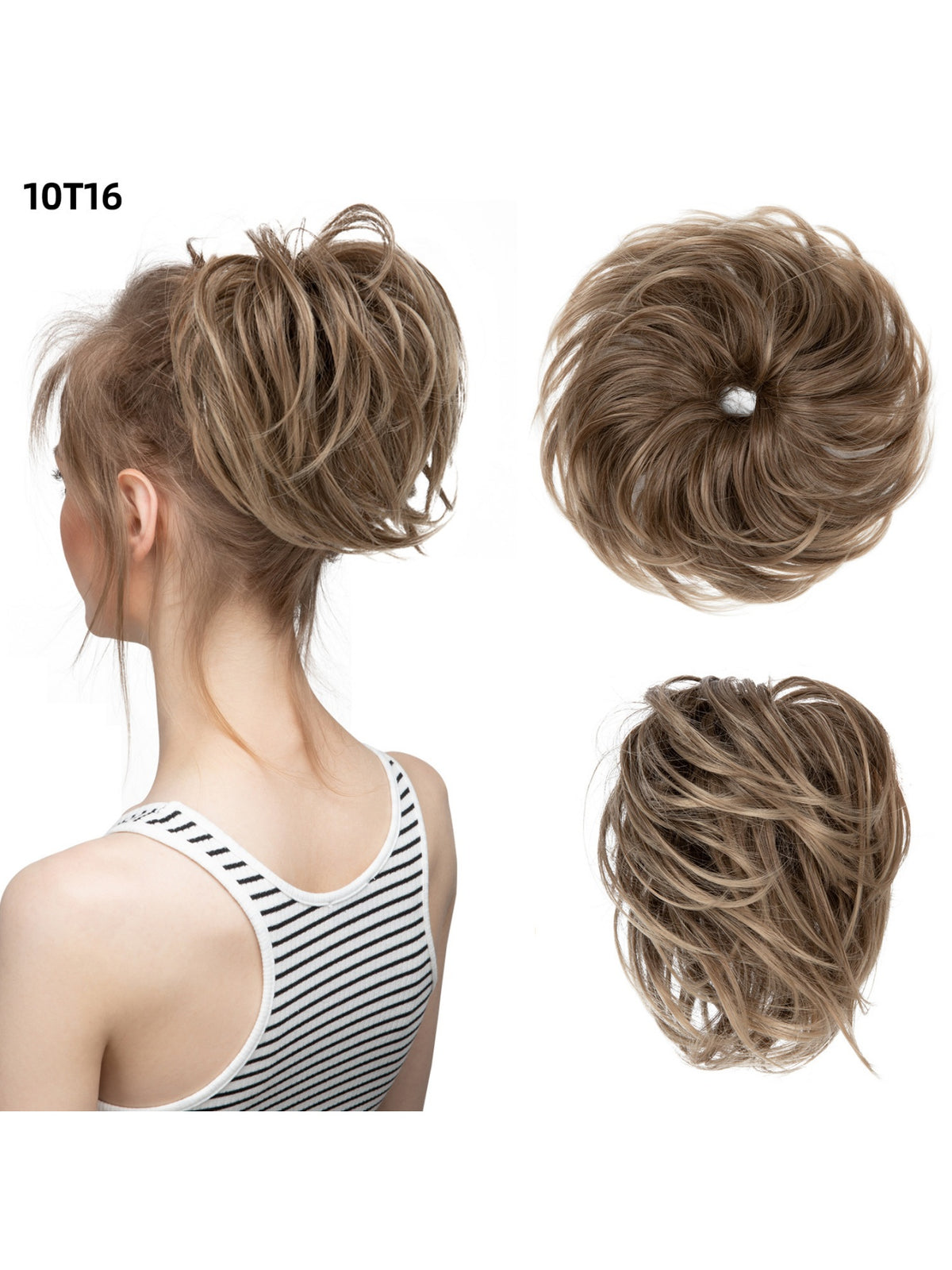 Fluffy Long Beard Curly Hair Updo Wig