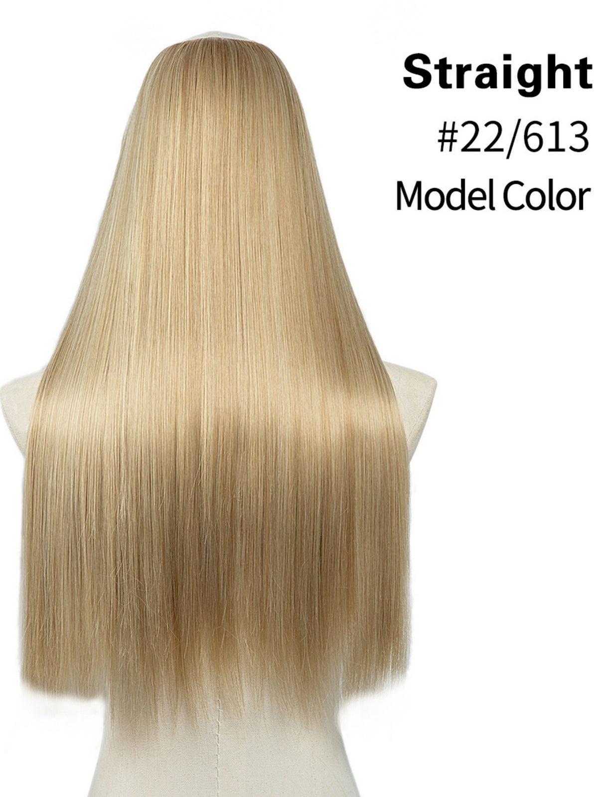 U-shaped Half-head Wig With Seamless Hair Extensions, One-piece Long Straight Wig