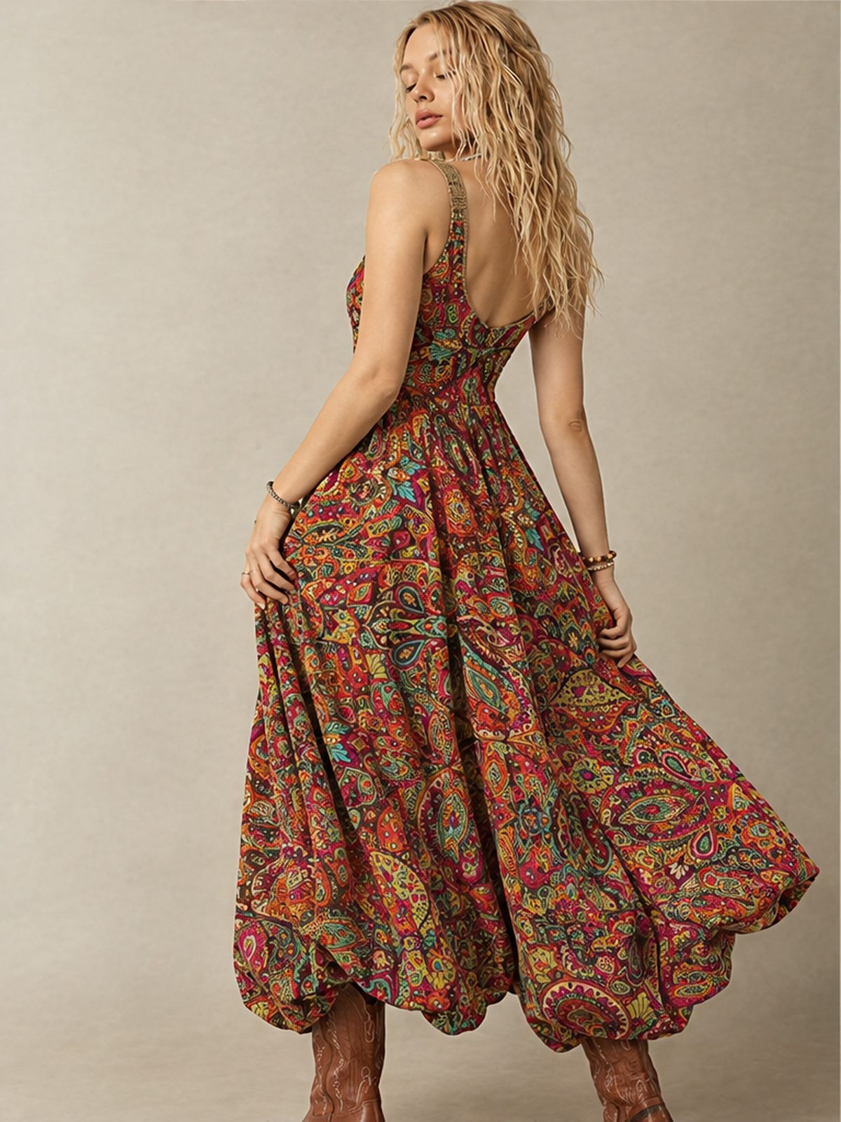 Printed Camisoles Loose-fit Jumpsuits