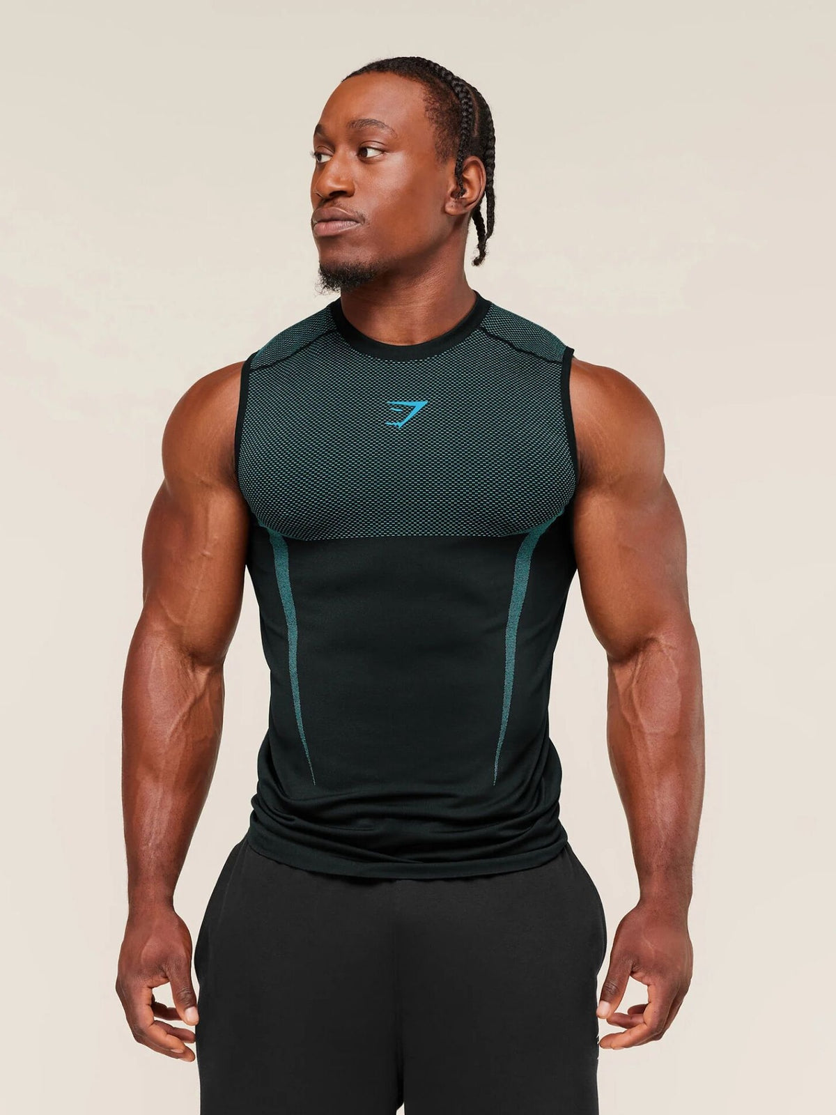 GYMSHARK Fitness Stretch Breathable Tight Tank Tops