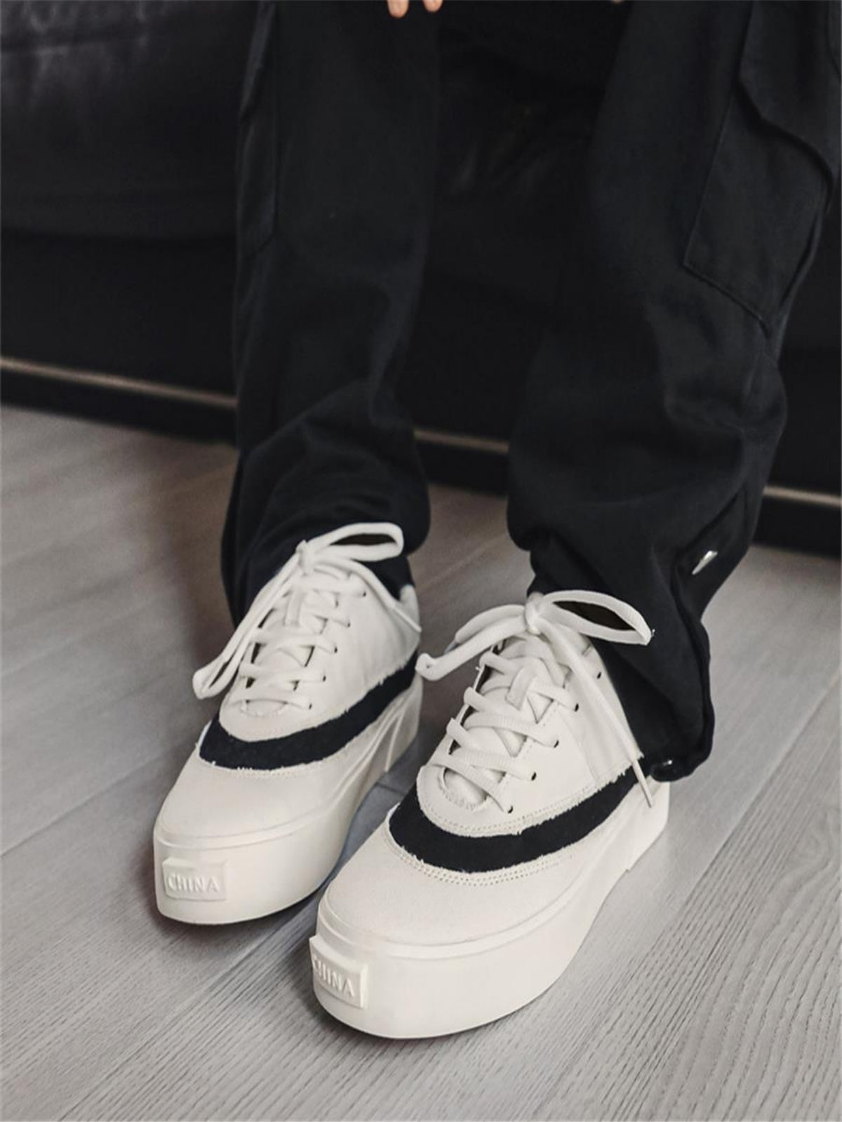Suede Color-blocked Sneakers