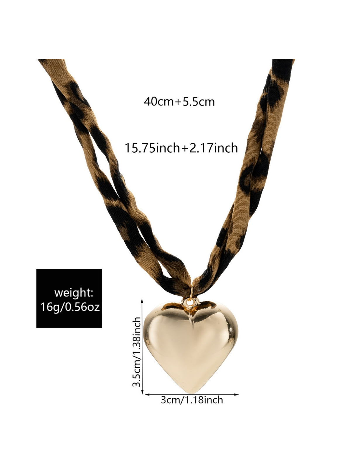 Leopard Print Seashell Starfish Necklace