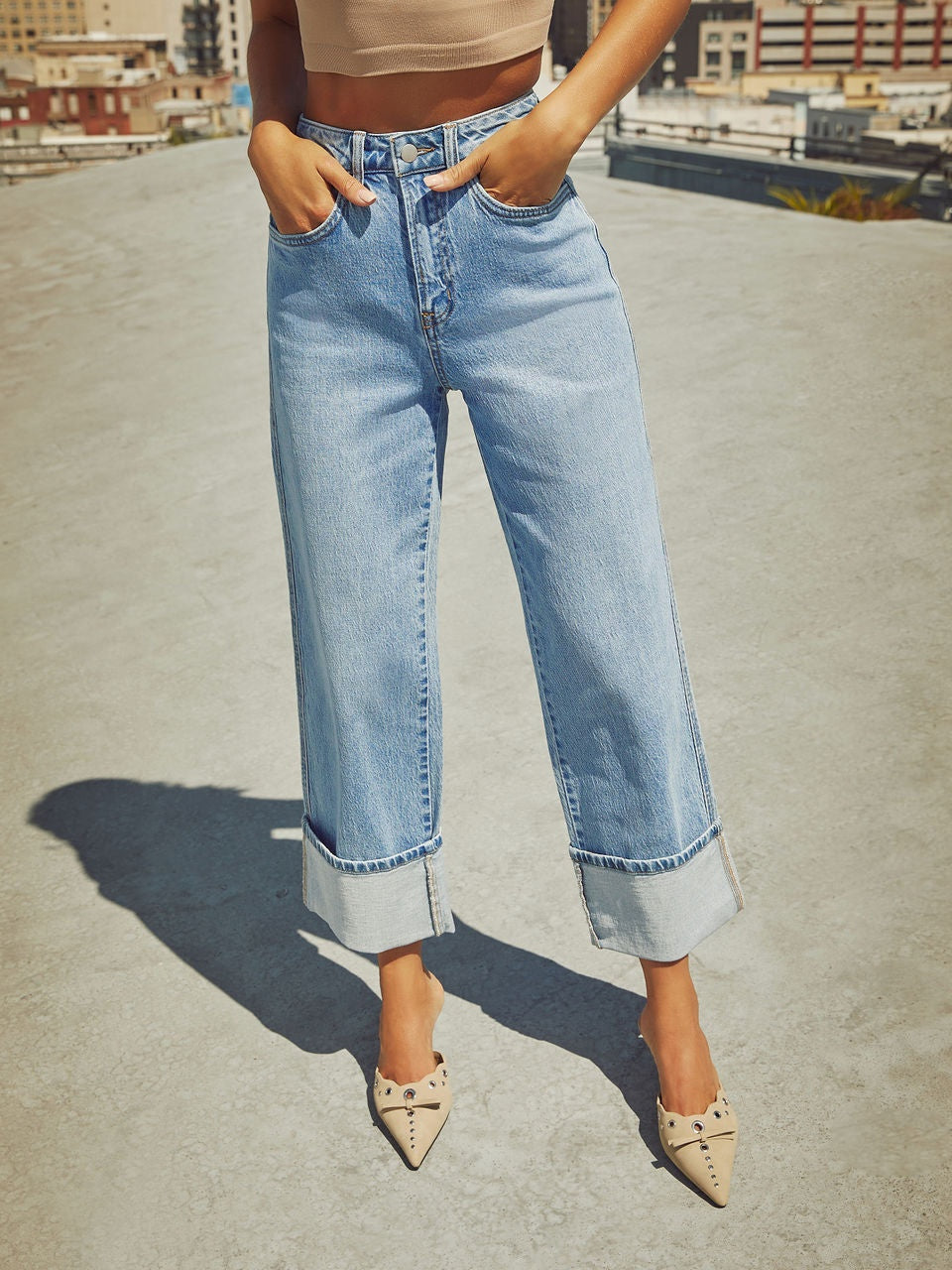 Liber Spring Women's Old Jeans