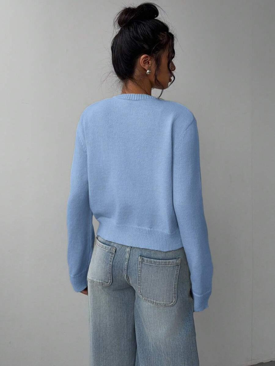 Thread Solid Color Simplicity Cardigans