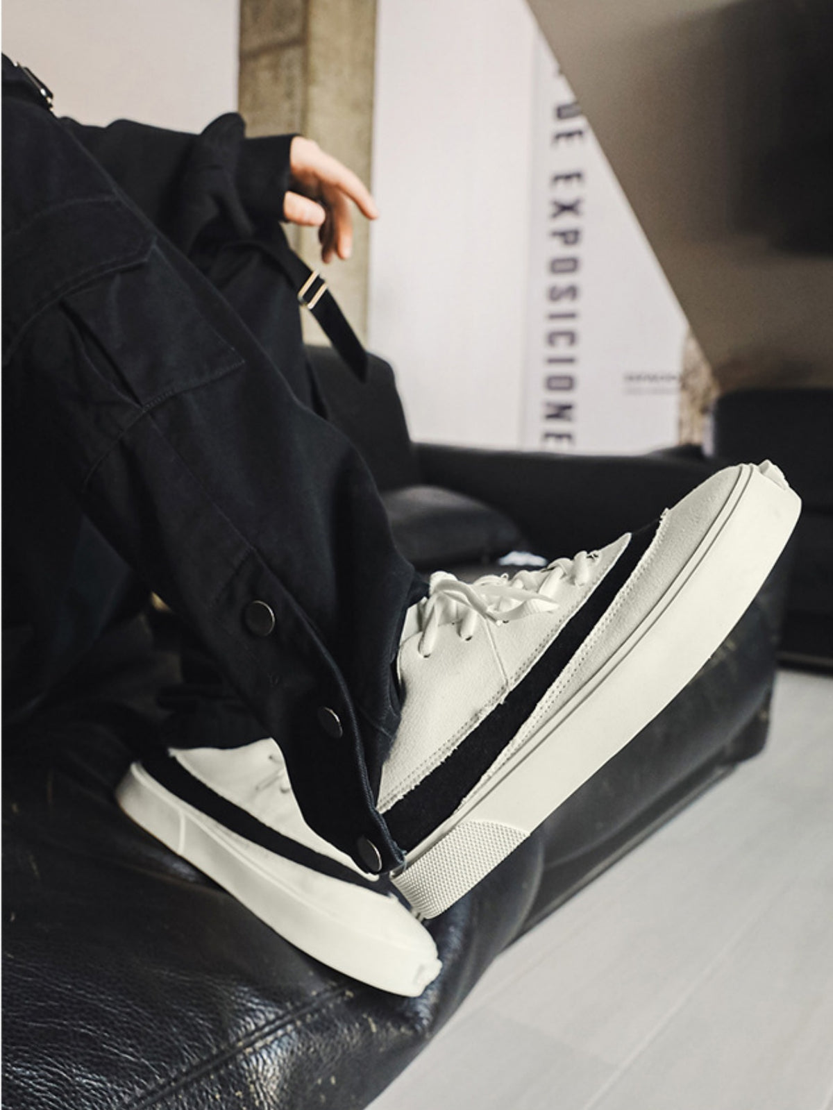 Suede Color-blocked Sneakers