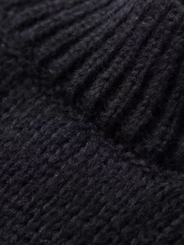 Medium high collar Splicing Sweaters