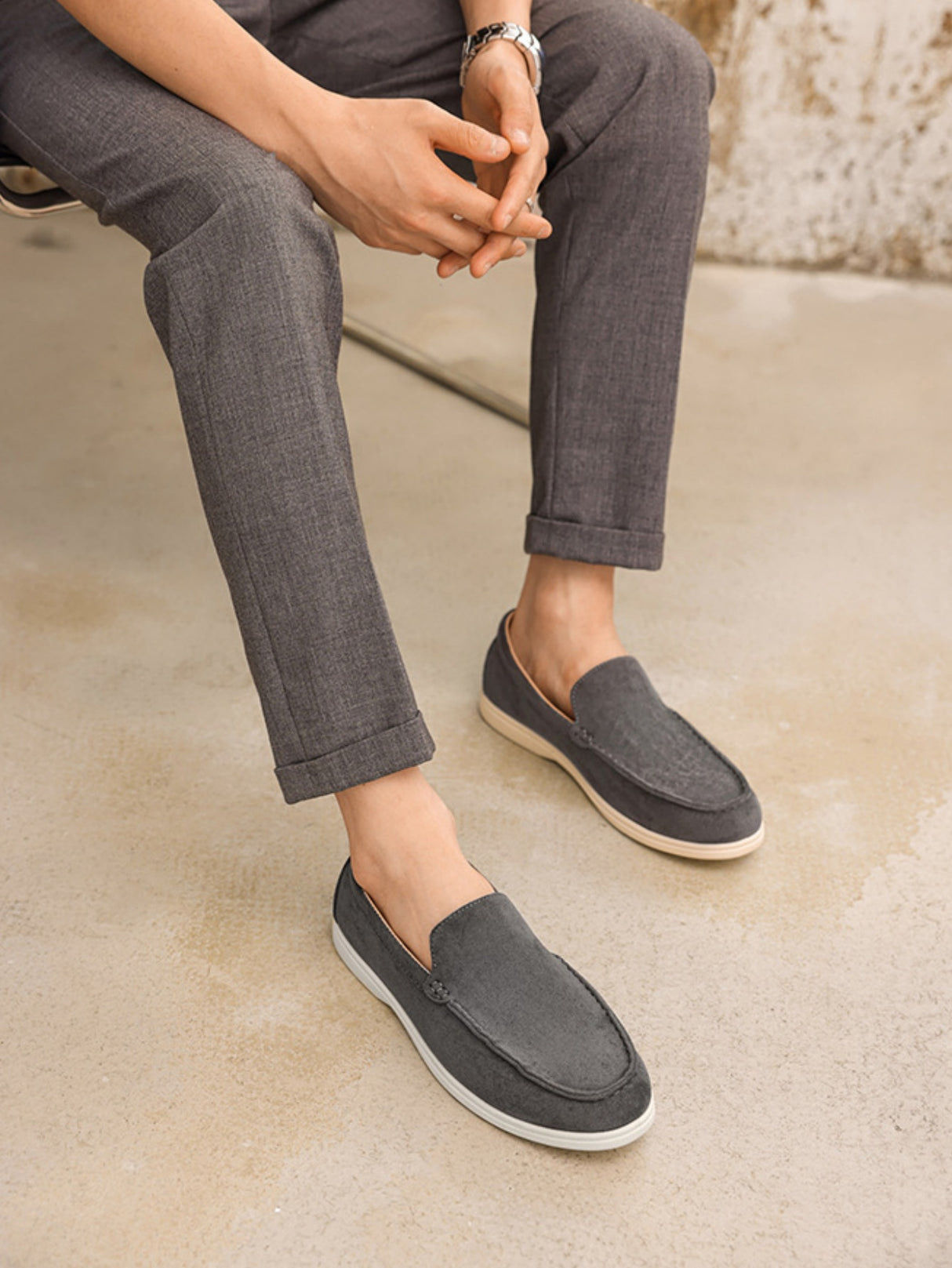 Suede Slip-on Loafers