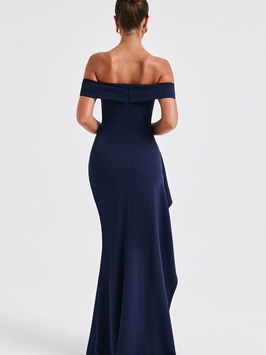 Liber Summer Women's Backless Solid Color Maxi Dresses