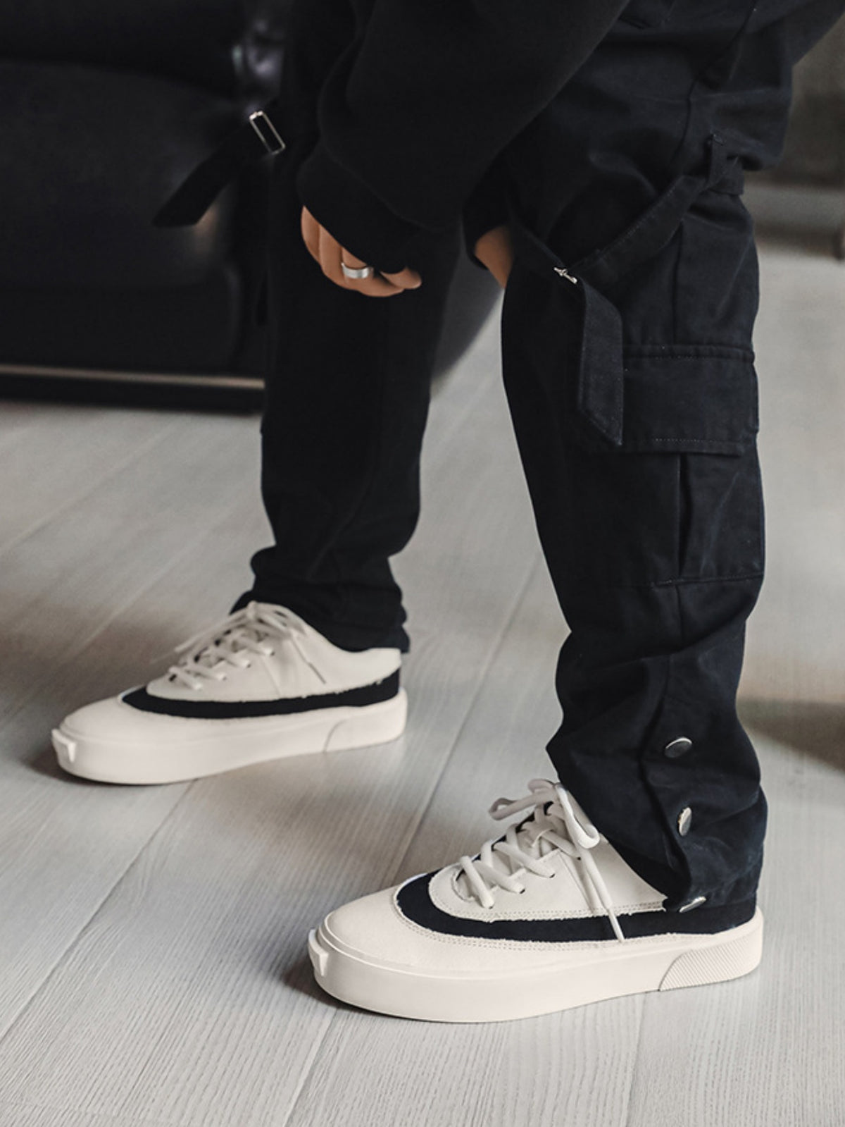 Suede Color-blocked Sneakers