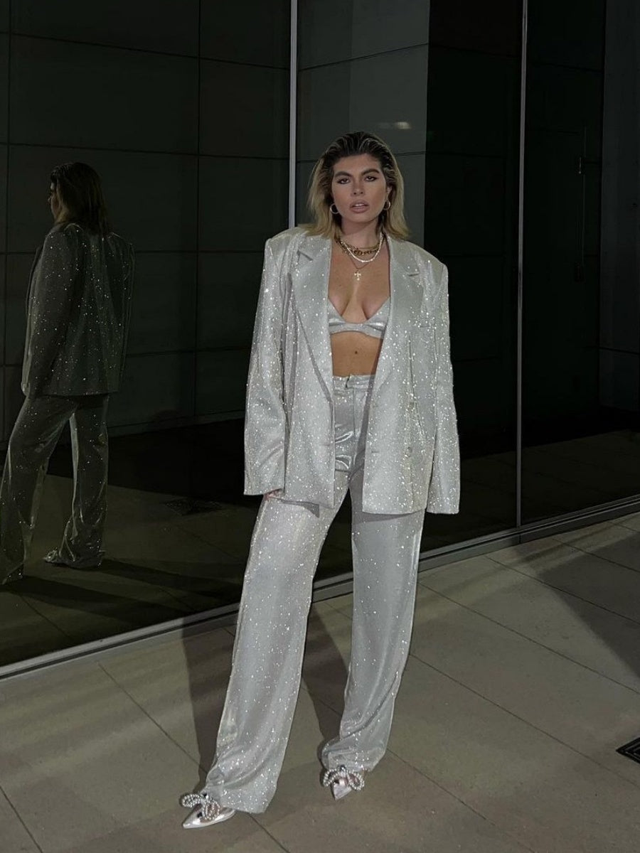 Liber Autumn Women's Sequins Blazers