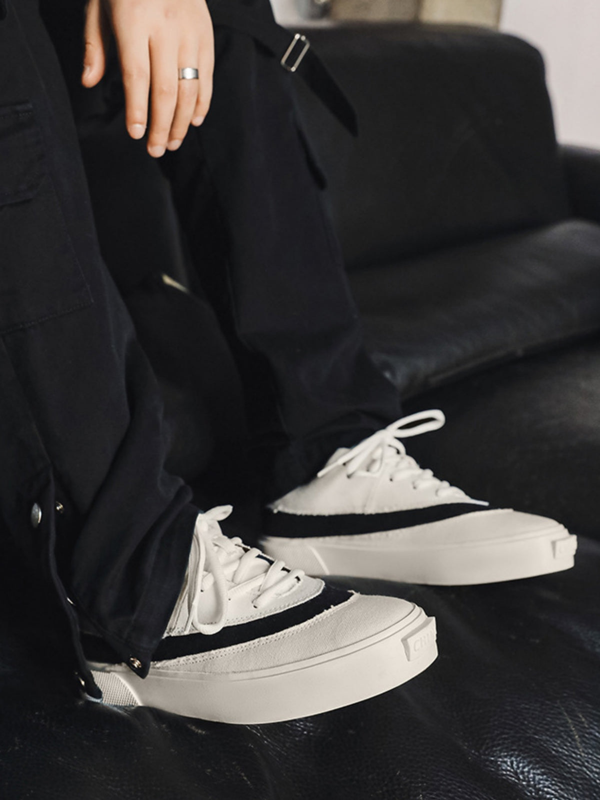 Suede Color-blocked Sneakers