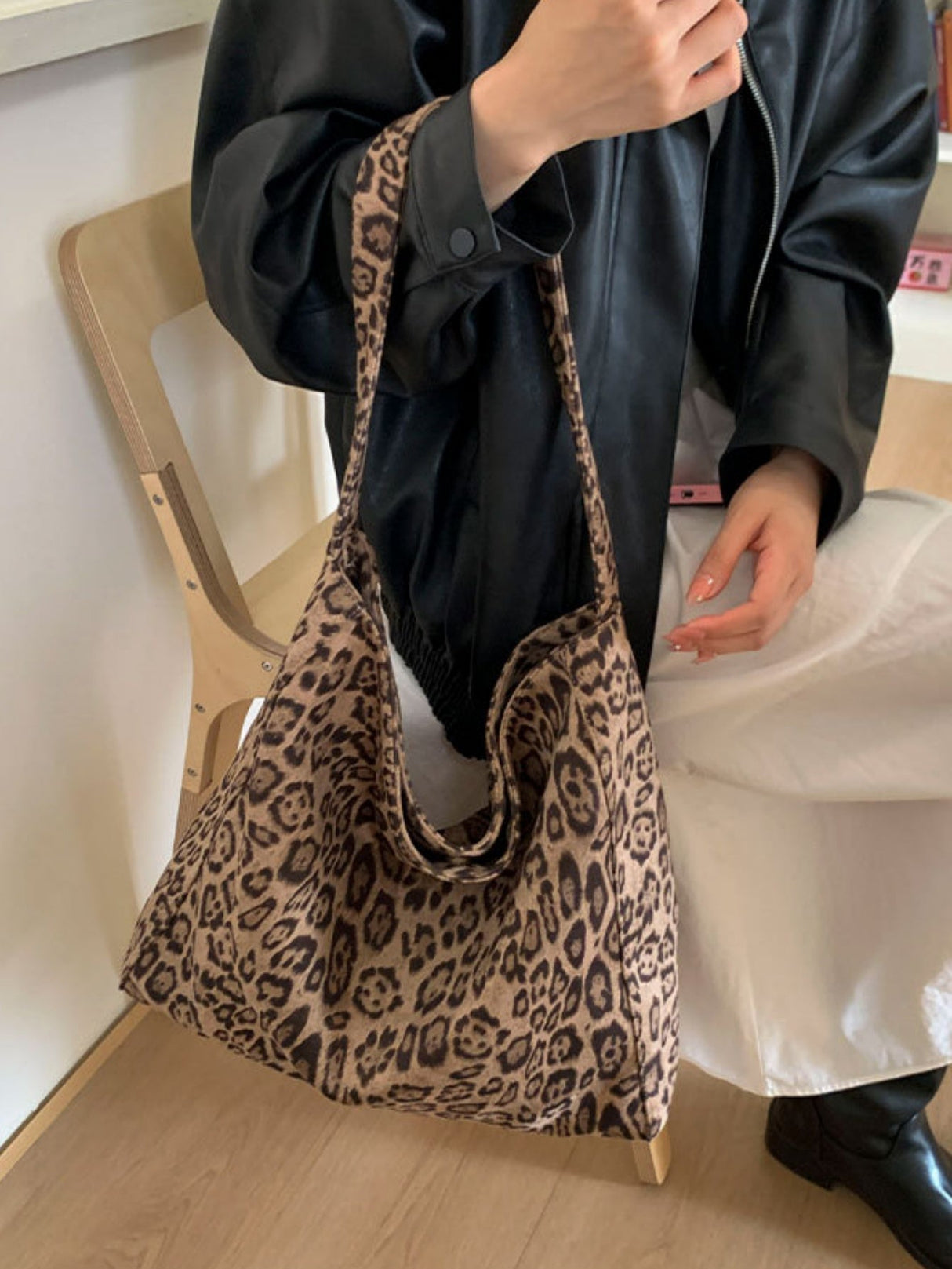 Leopard Print Large Capacity Shoulder Bag