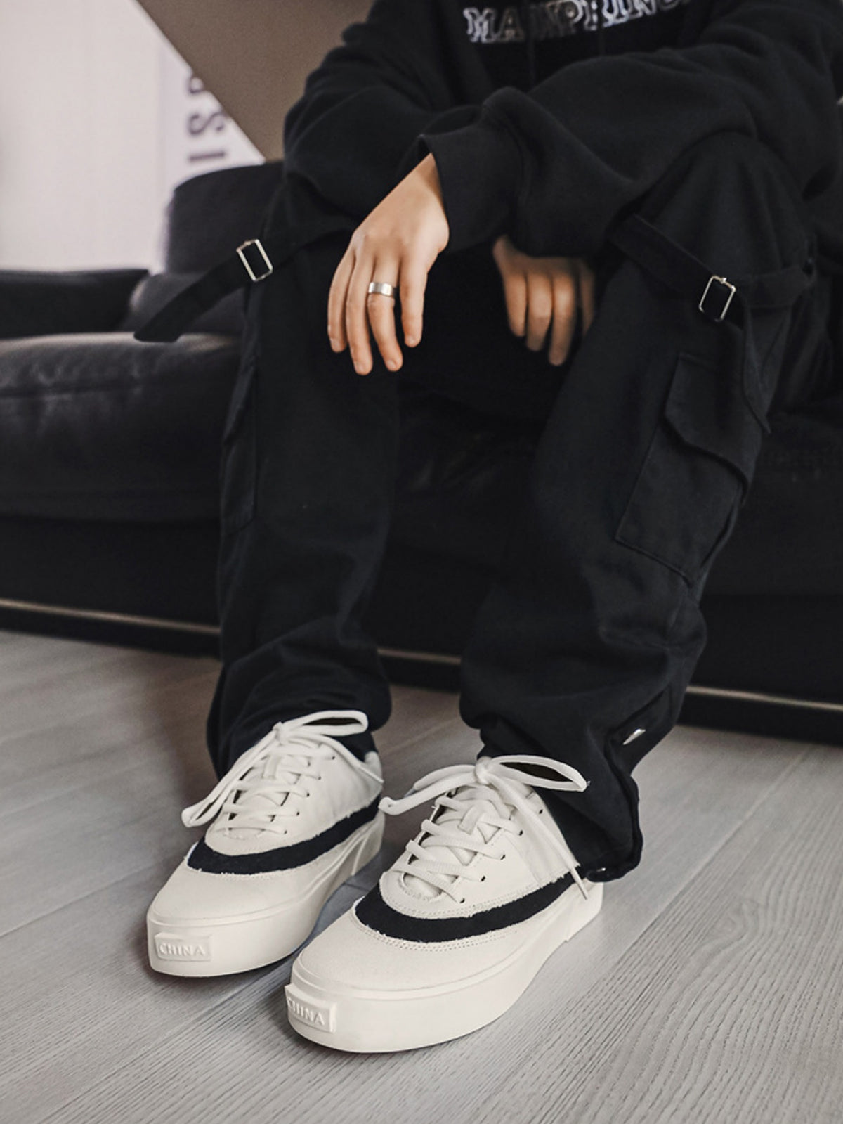 Suede Color-blocked Sneakers