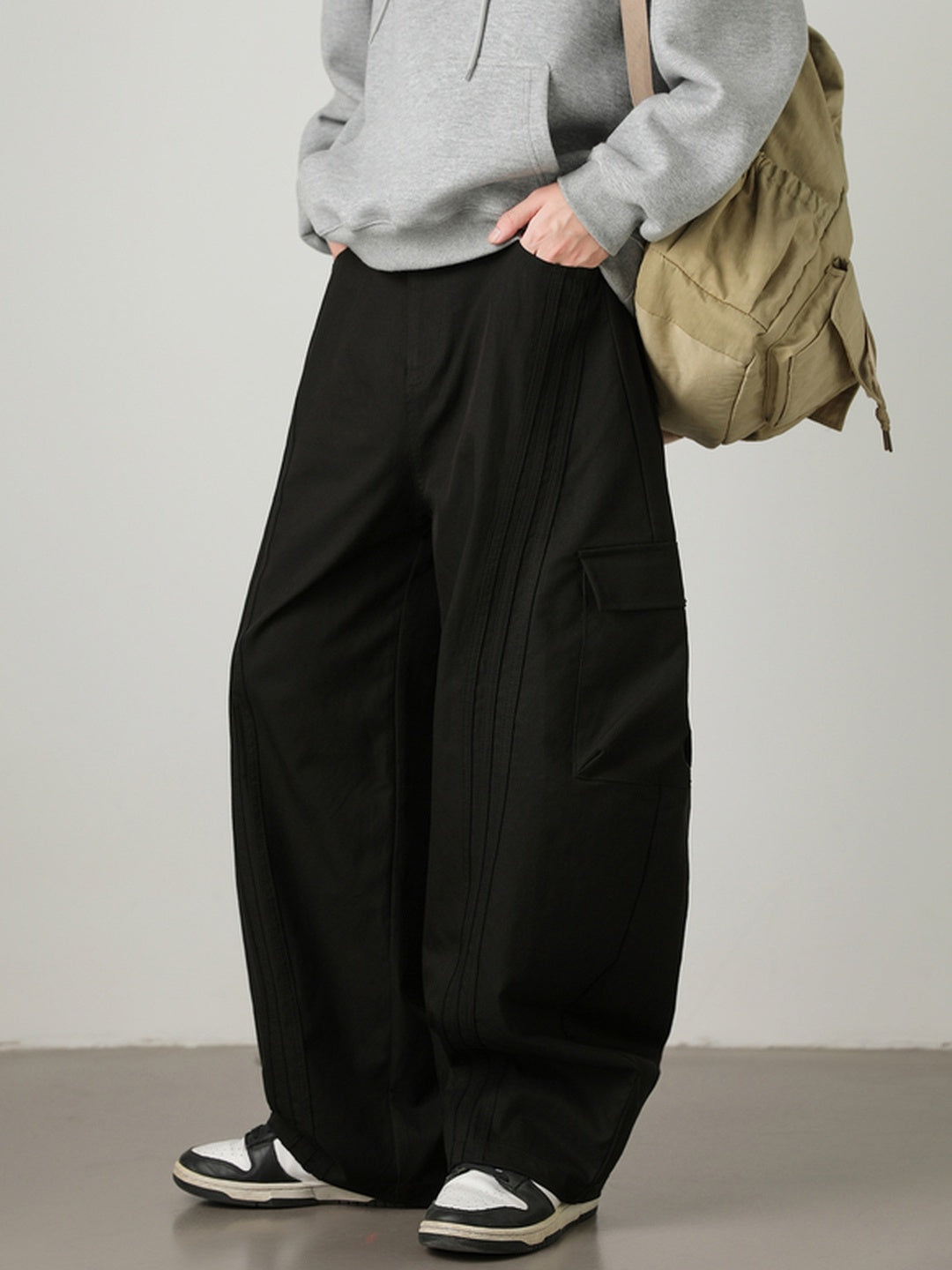 Liber Autumn Men's None Solid Color Pants