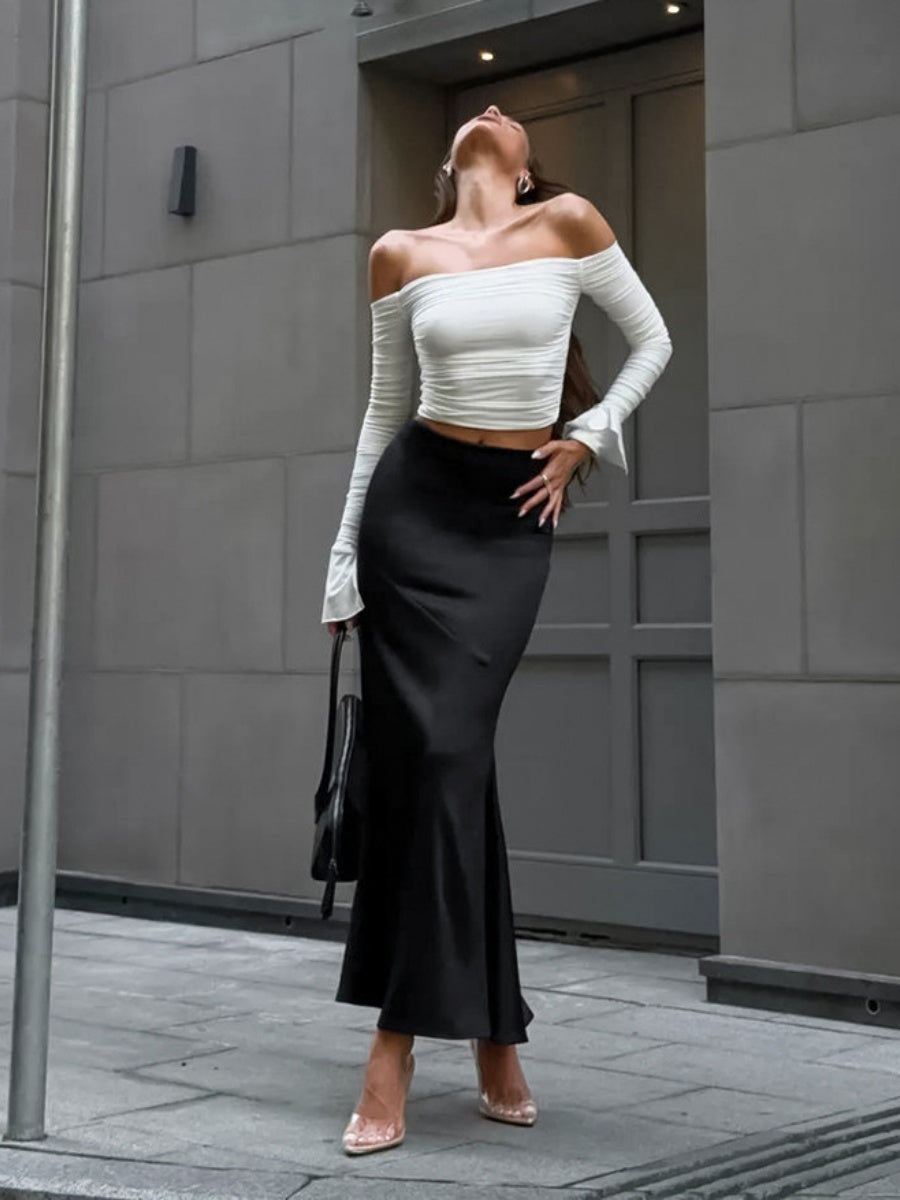 Fishtail skirt zipper Tight skirt