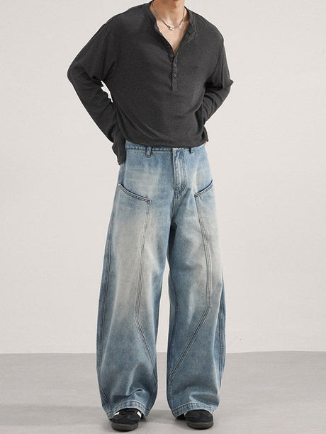 Liber Autumn Neutral wear Zipper decoration Jeans