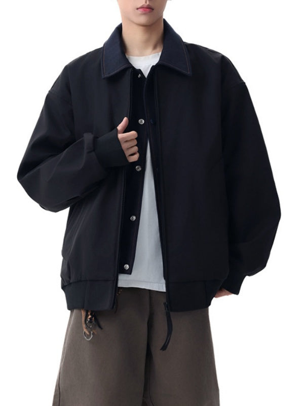 Layered-look Loose-fit Cleanfit Jackets