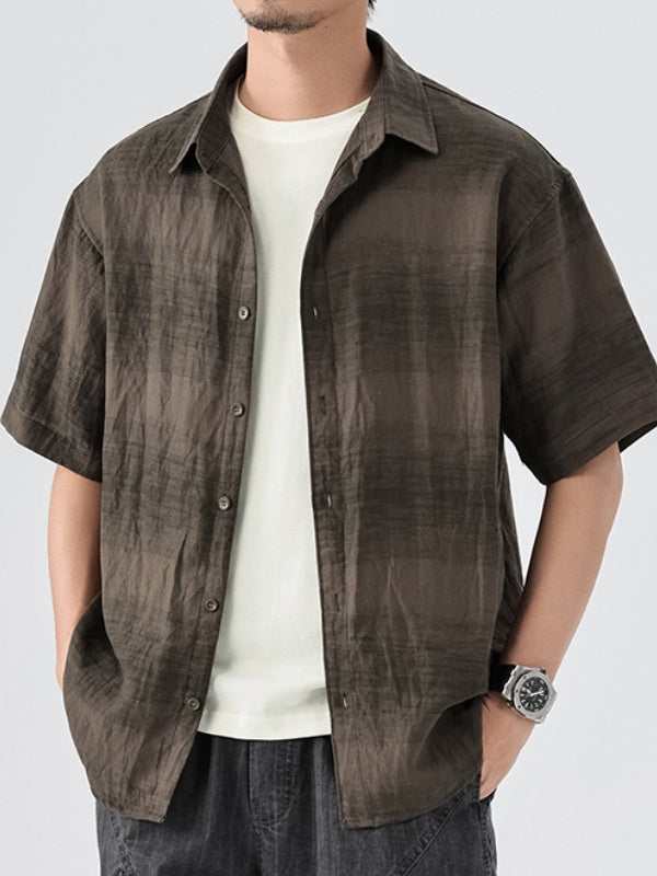 Retro Gradient Flax Shirts