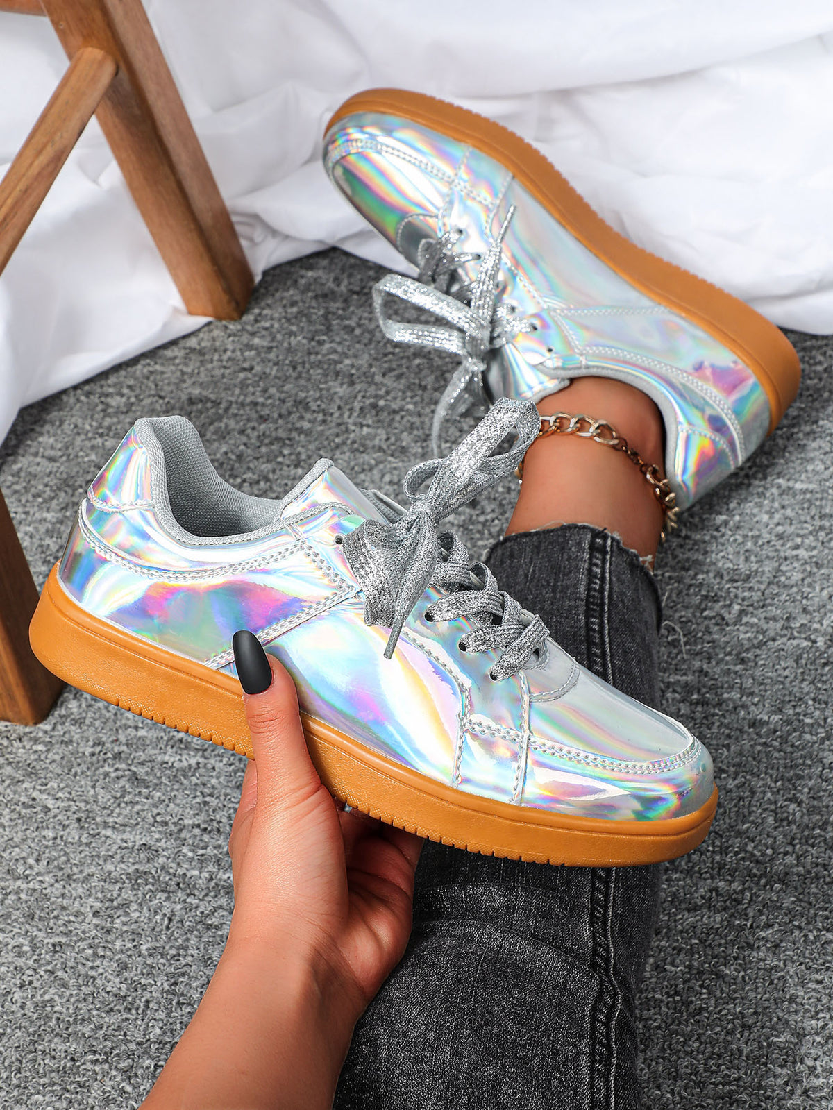 Sequined Women's Sneakers