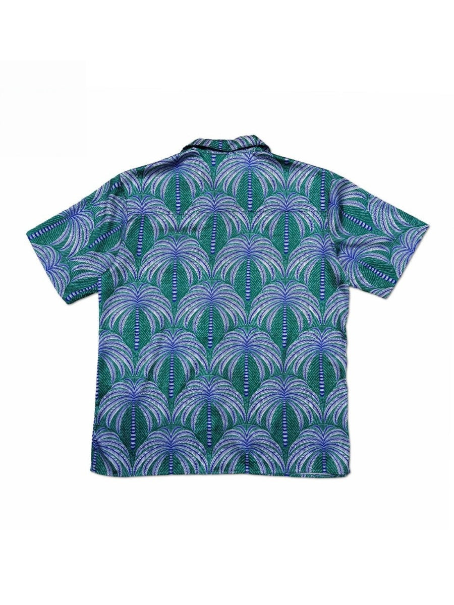 Cuban Territory CityBoy Coconut Trees Vacation Style Satin Shirts