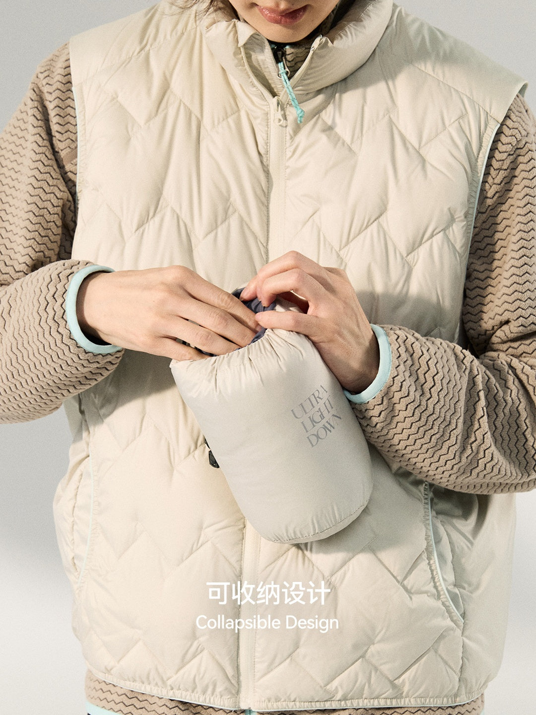 Dandelion Lightweight Storage 90 Velvet Keep Warm Vest Jacket Down Vest