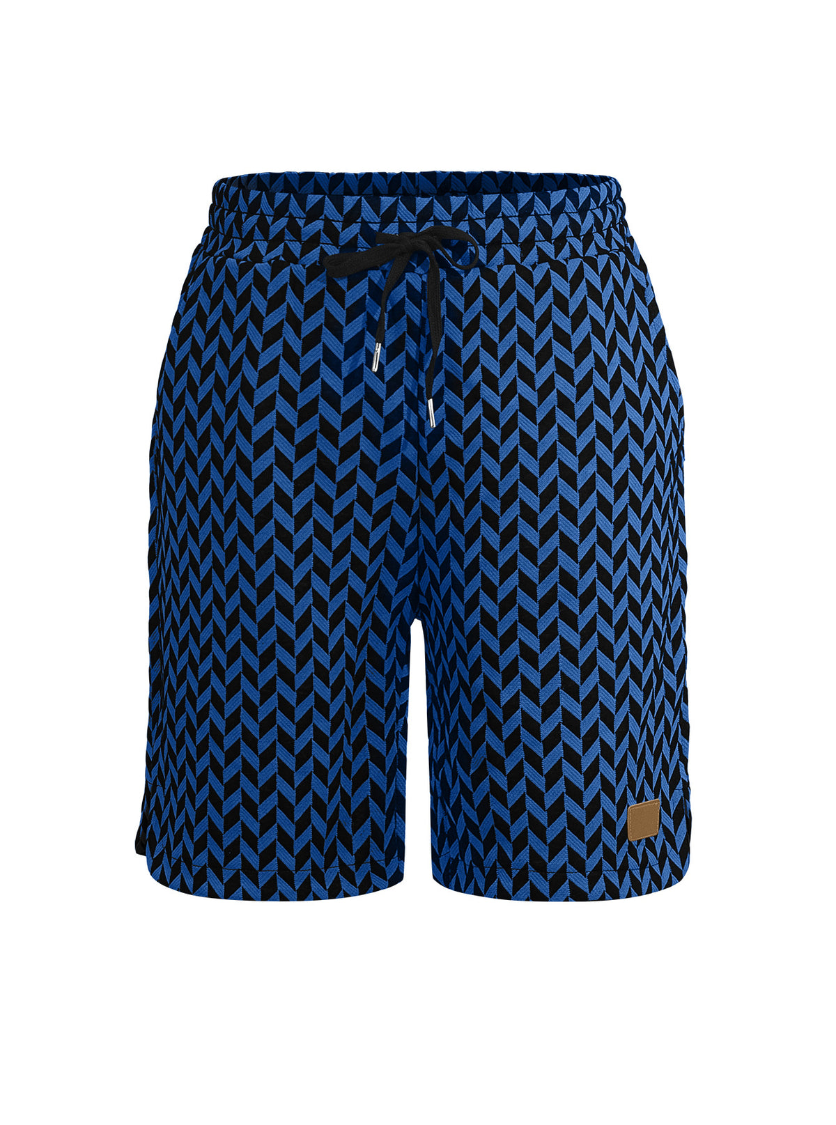 Herringbone Pattern Breathable Stretch Five Points Shorts