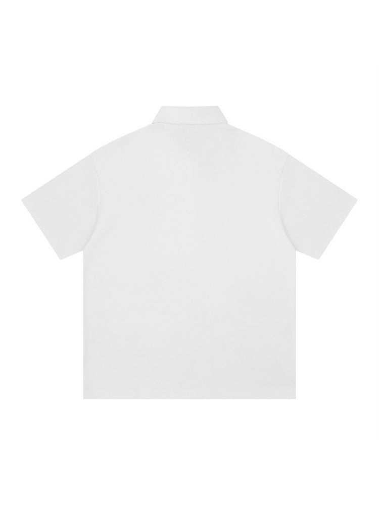 Graffiti Printed Vibe Hip Hop Loose-fit POLO Shirt