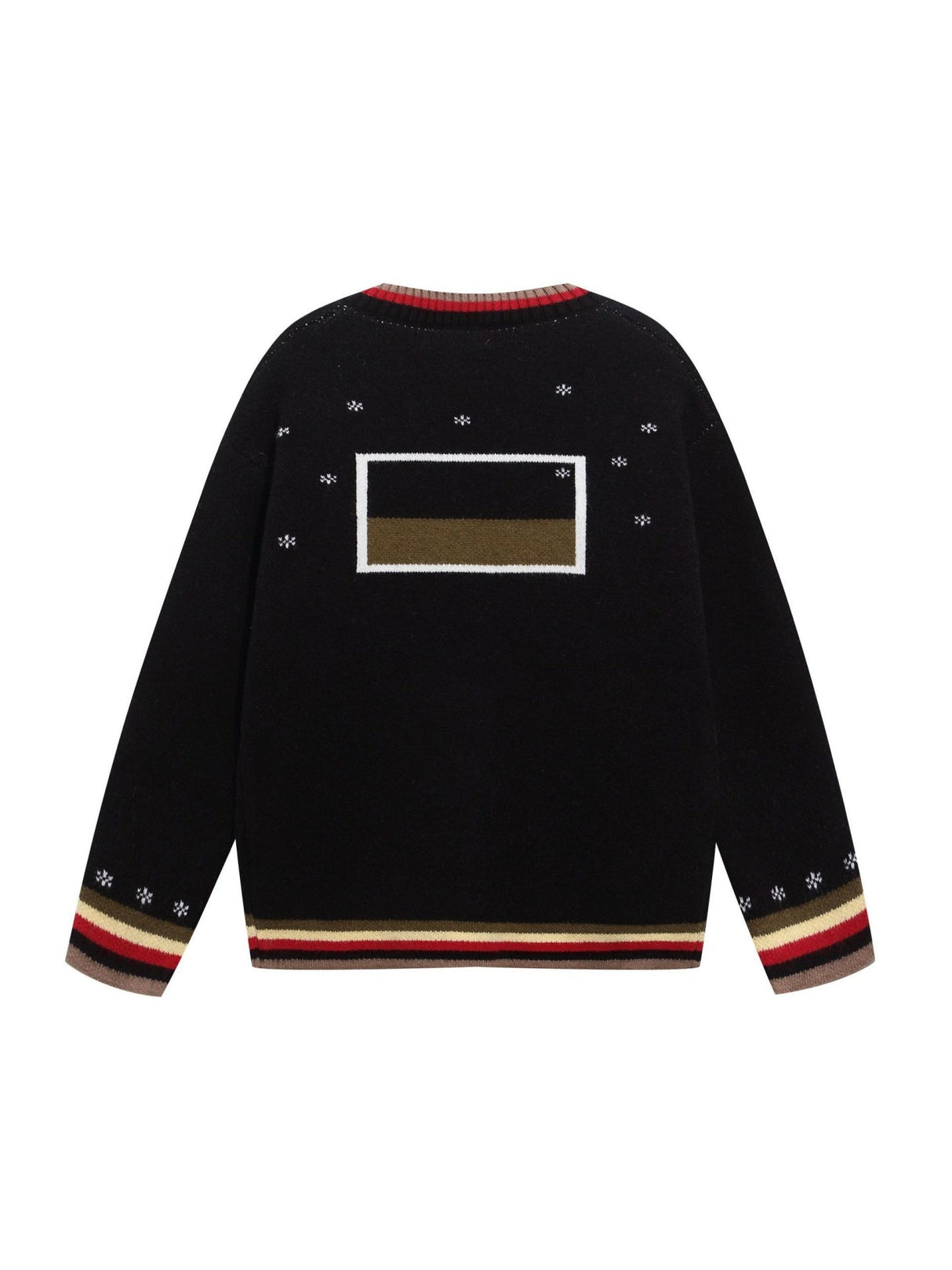 Christmas Retro Interesting Animals Appliqué Embroidery Cardigan Sweater