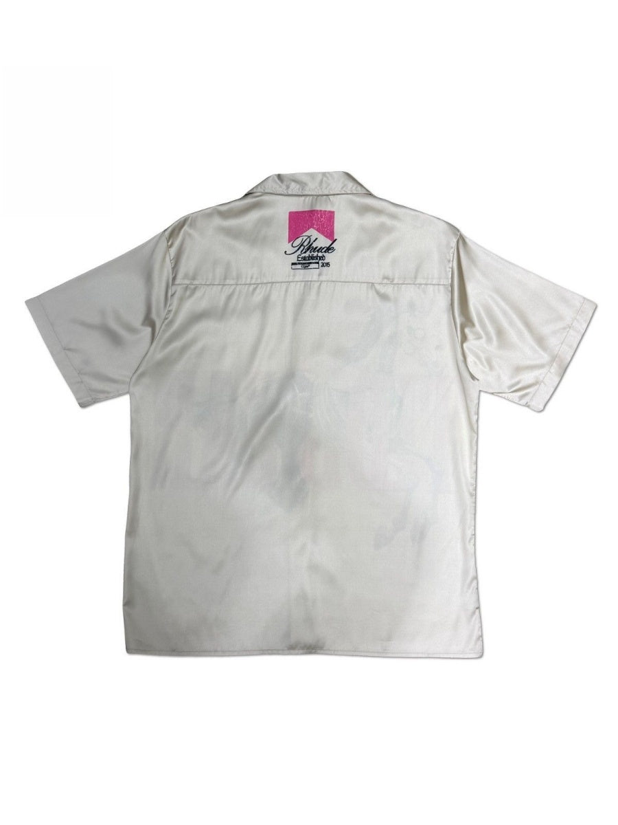 Skeleton Horse Satin Cuban Territory Shirts