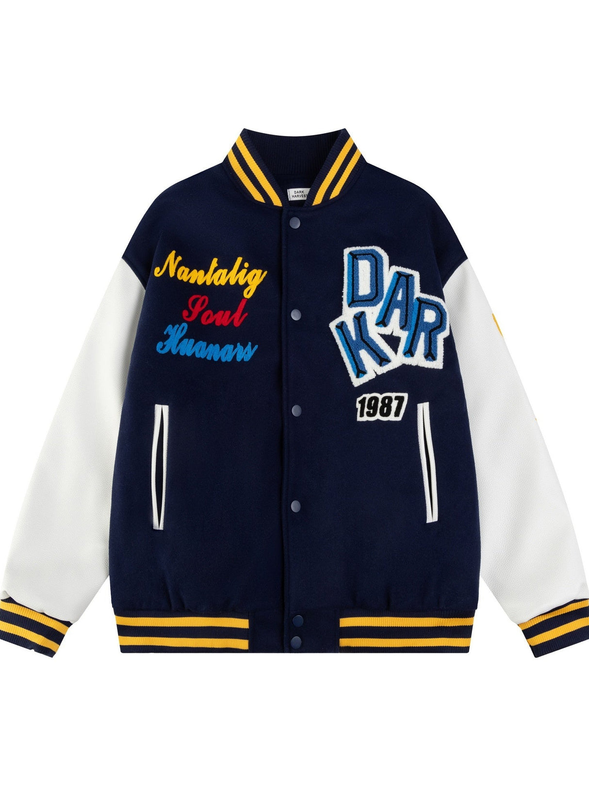 Flocking Embroidery Letter Quilted Thickening Baseball Uniform