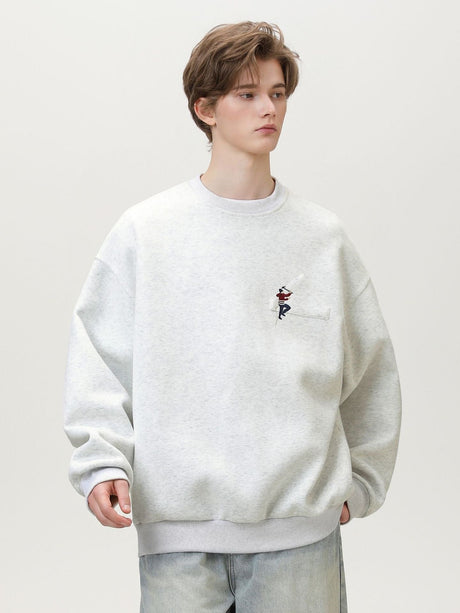Liber Autumn Men's Embroidered Pattern Pattern Sweatshirts