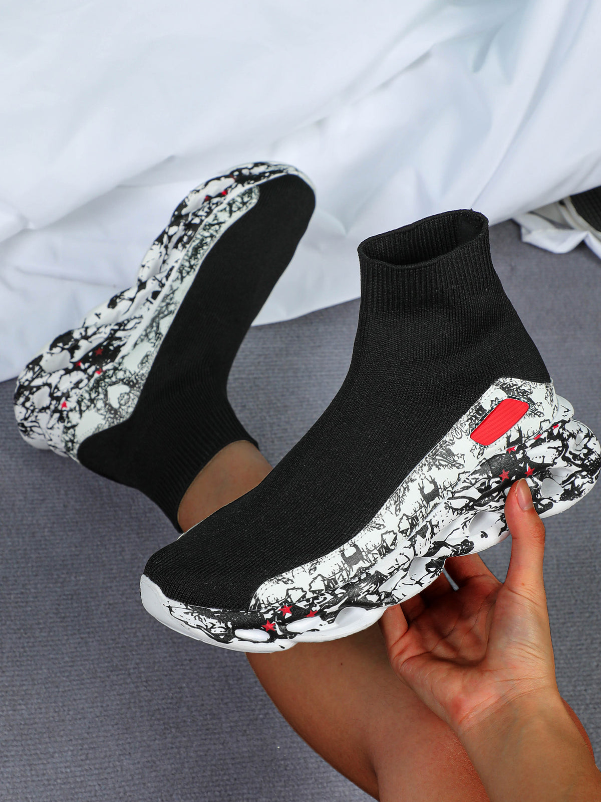 Women's Casual Sneakers With Floral Soles