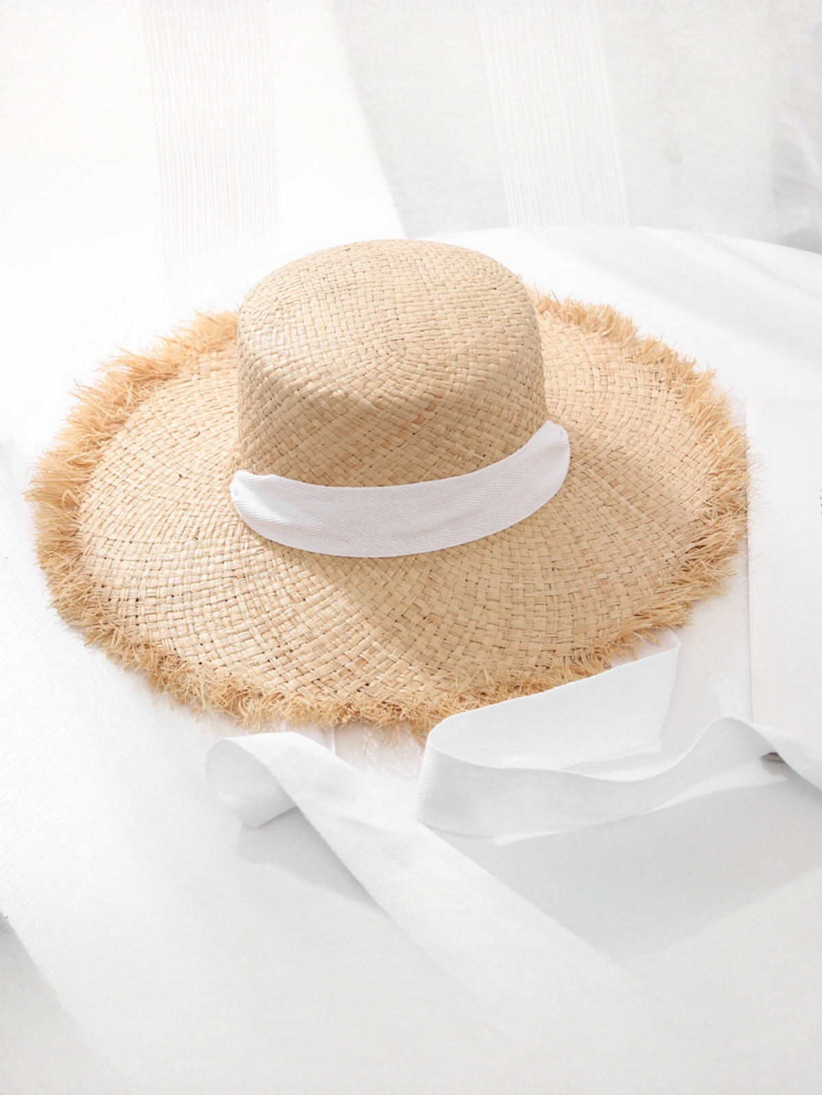Raffia Straw Wide-brimmed Beach Vacation Hat