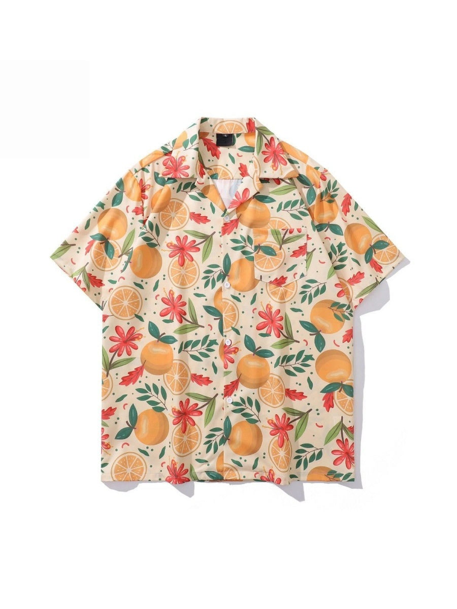 Jacquard Dark Pattern Cuban Territory Shirts
