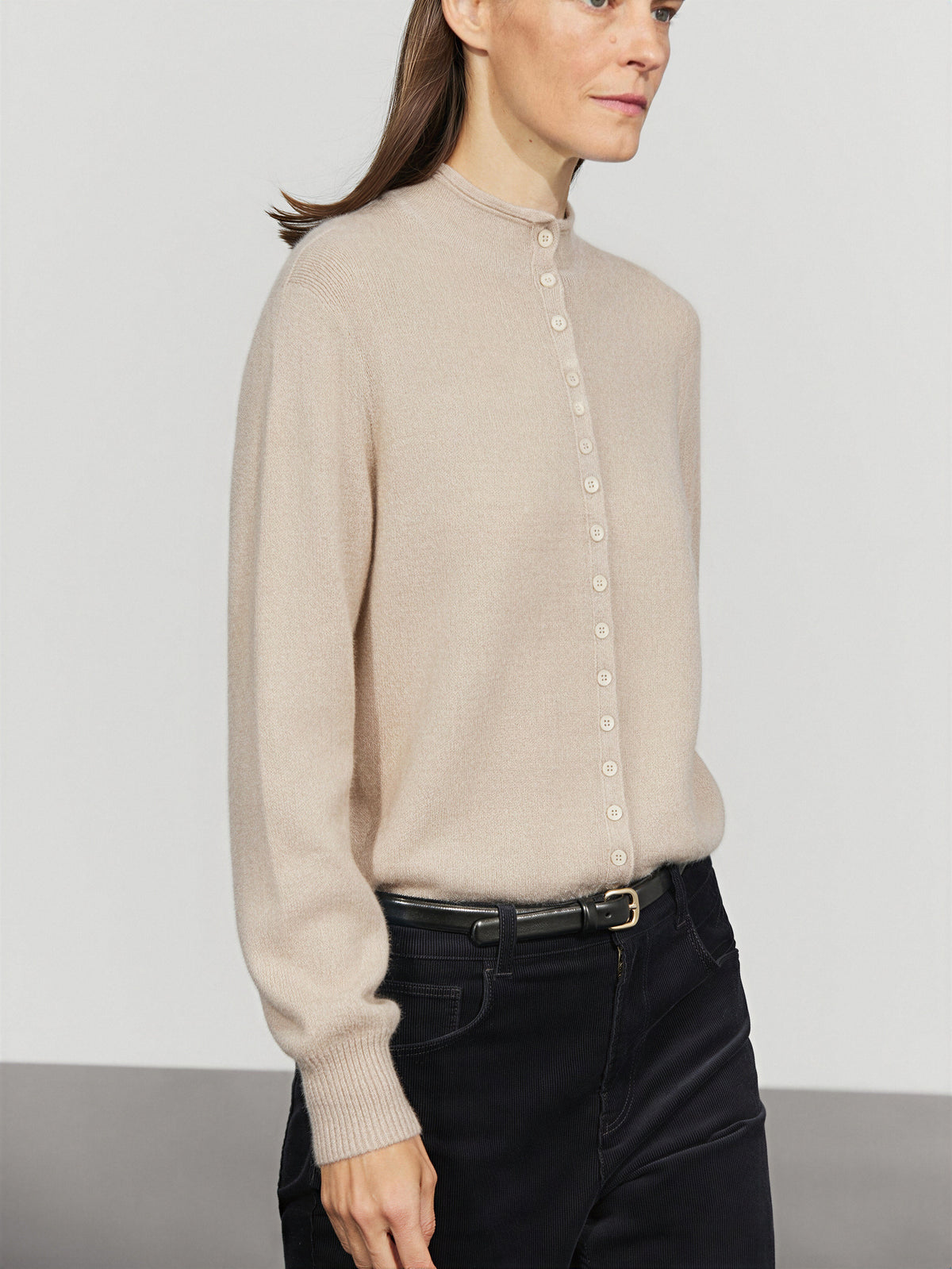 100% Cashmere Turtleneck Cardigan