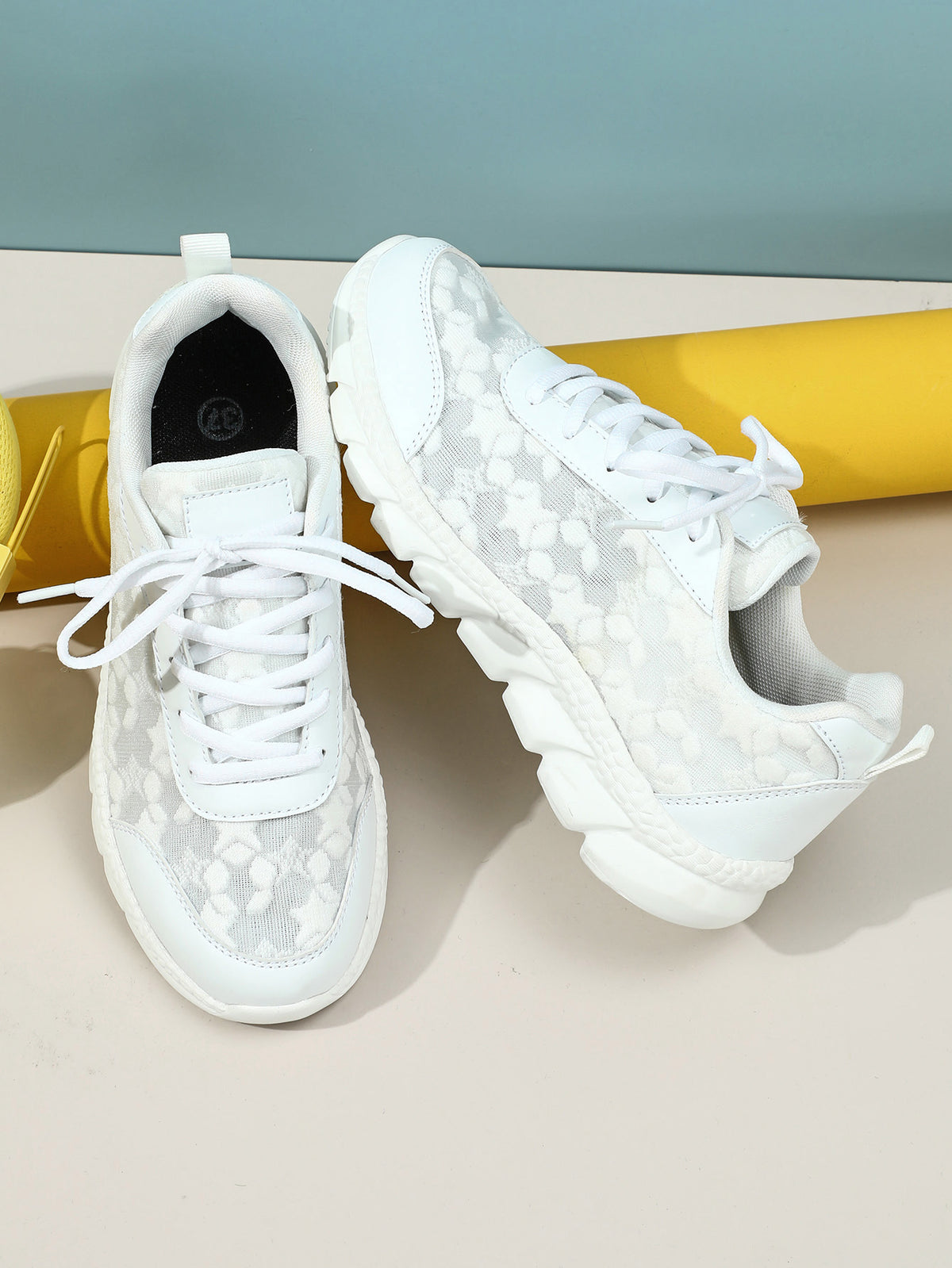 Floral Mesh Women's Casual Sneakers