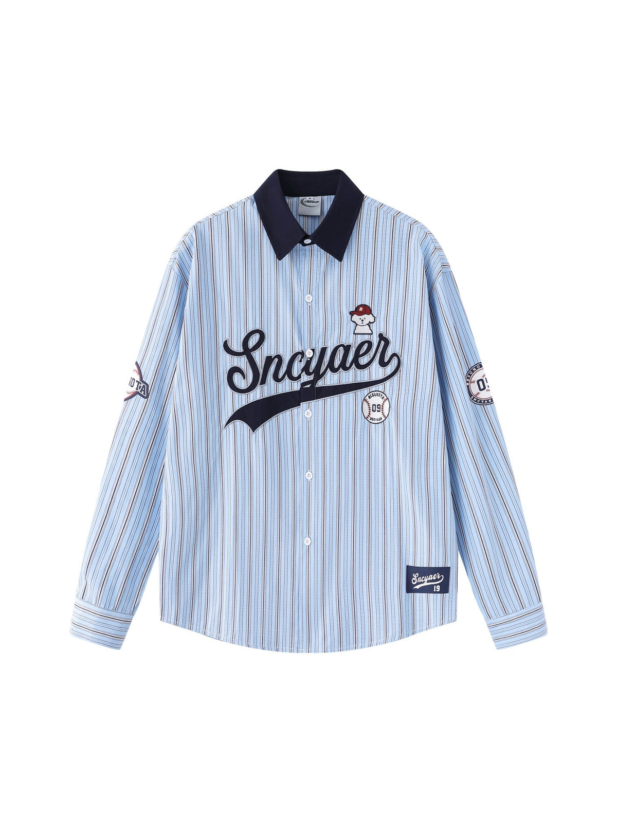 Stripes Patchwork Dog Pattern Shirts