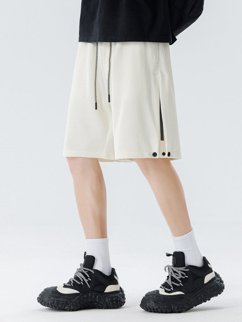 Side Slit Printed Five Points Shorts